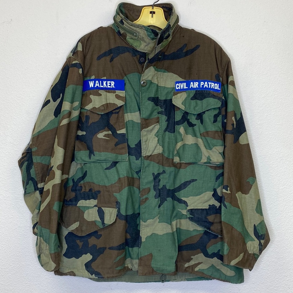 Military Surplus Cold Weather Camo Jacket Civil Air Patrol Double Layer Small